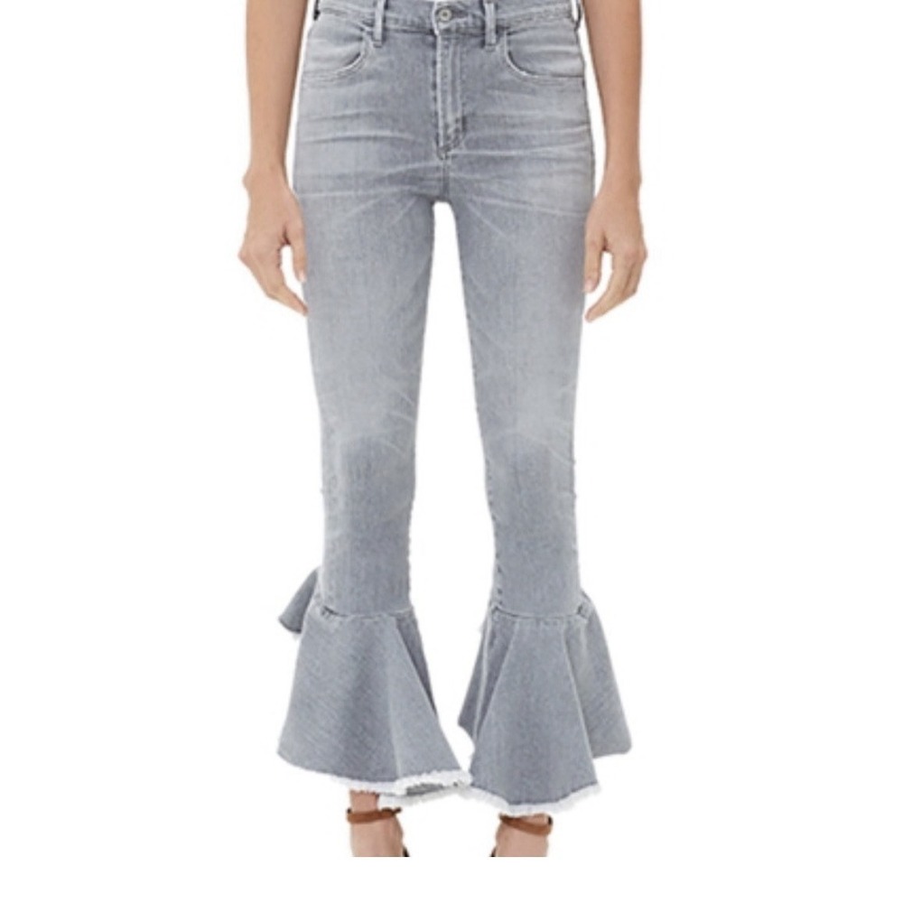 New Citizens of Humanity Womens Jeans Flare Crop Drew Flounce High Rise 24